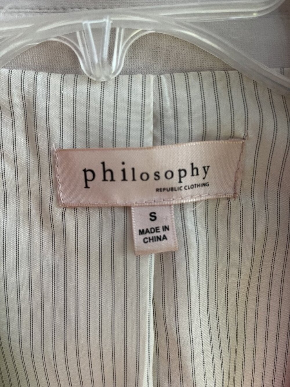 Philosophy Cream Single-Button Blazer Jacket - Size S - Picture 6 of 6
